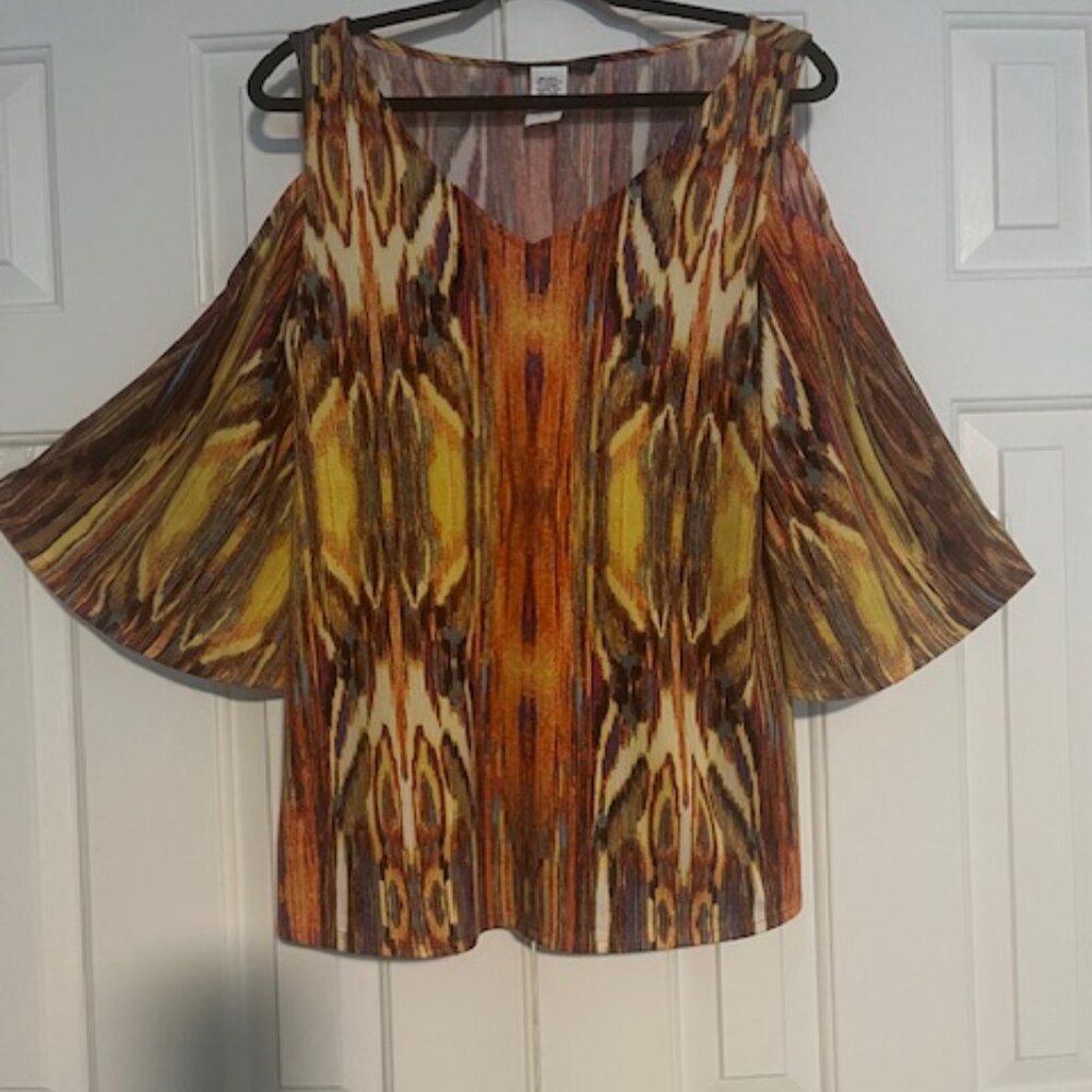 Coco Bianco Top | 3/4 Sleeve with Cut-Out | Size Large